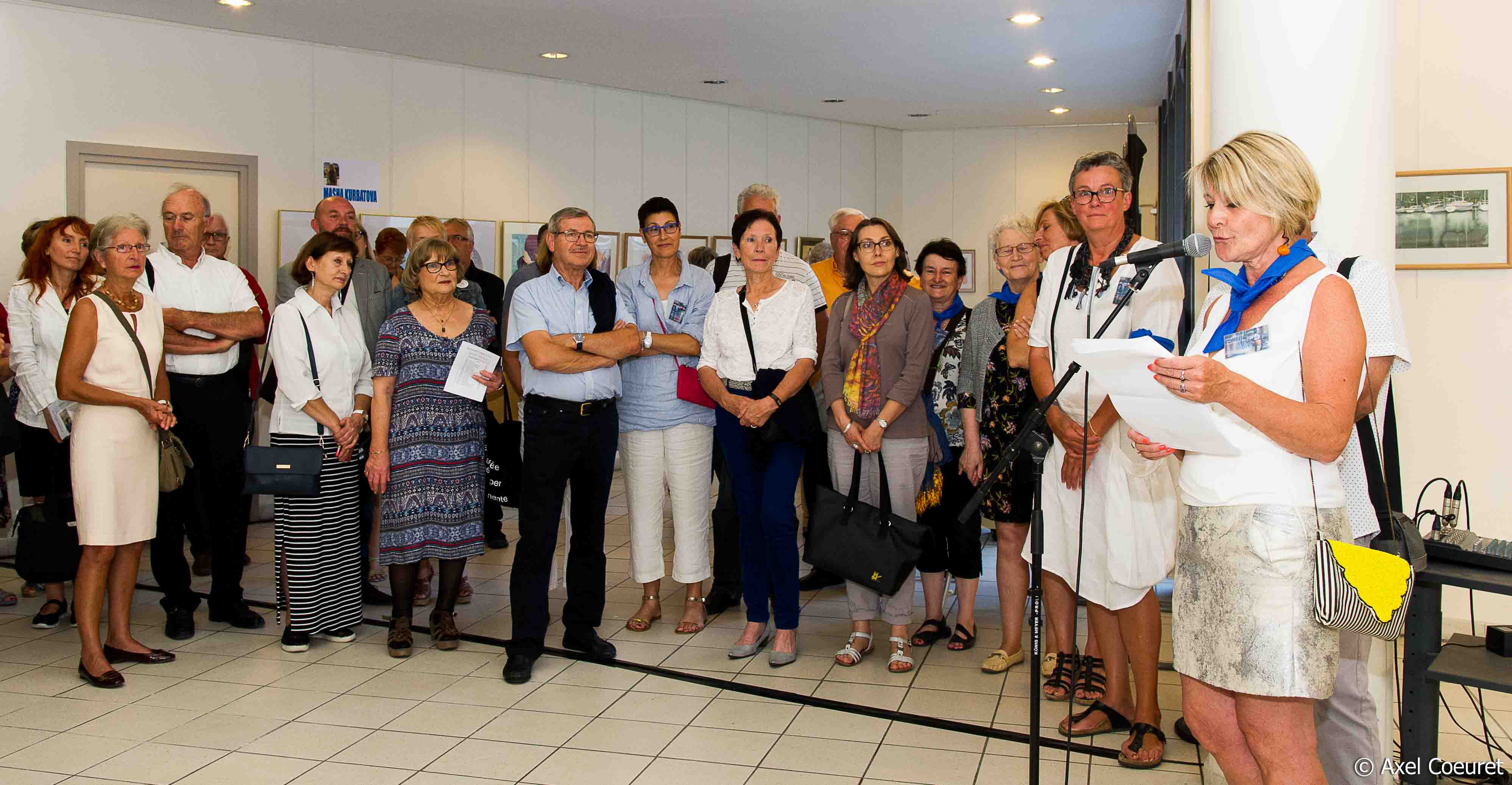 Discours de la Présidente de l'Association Aquarelle Reims événement Dominique Lhonoré